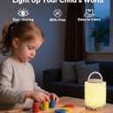 Touch Night Light, Portable Table Lamp with 3 Color Modes & Stepless Dimming, Lightweight Bedside Lamp for Bedroom, Nursery, Office