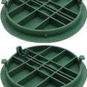 2 Pack 10 Universal Sprinkler Valve Round Box Lid, Green Sprinkler Valve Cover, Robust Valve Box Cover Lid for Outdoor Sprinkler Irrigation Control Water System Lawn