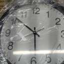 Bernhard Products Black Wall Clock Silent Non Ticking - 16 Inch Extra Large Quality Quartz Battery Operated Round Easy to Read Home/Office/Business/Kitchen/Classroom/School Clocks