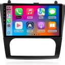 1+32G Android 14 Double Din Car Stereo for Nissan Altima 2008-2012 (Auto A/C) with 9 Inch Touchscreen Radio Built-in Wireless Carplay/Android Auto/GPS/Bluetooth/FM/AUX-in/SWC/Backup Camera