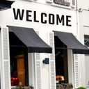 2 x 5" Aluminum House Numbers, Black Metal Address Door Numbers, Metal House Address Number for Outside, Modern Apartment Street Mailbox Number (8)