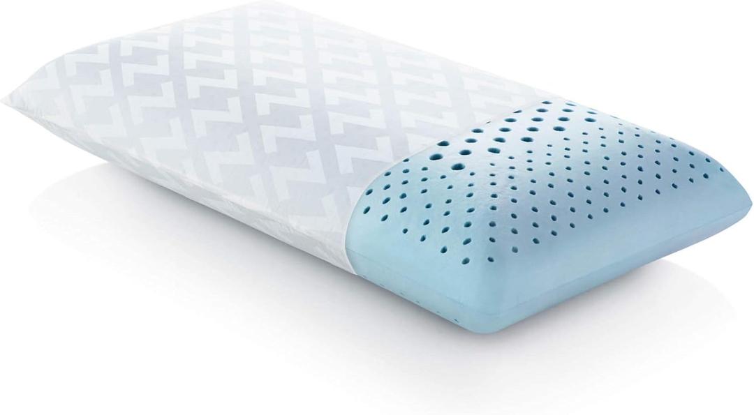 MALOUF Zoned Dough Gel-Infused Memory Foam Bed Pillow-5-Year U.S. Queen-Mid Loft, Queen Mid Loft