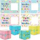 28 Pack Valentines Day Gifts for Kids, 4 Color Infinity Cubes with Valentines Gift Cards for Boys Girls School Classroom Exchange Prize, Valentines Party Favors Toys