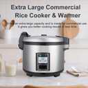 Commercial Rice Cooker 35 Cups Uncooked (70 Cups Cooked) with Stainless Steel Exterior,Large Rice & Grain Cooker for Restaurant,Double Protection,Silver