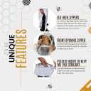 3 Layer Ventilated Bee Suit for Men & Women, Sting Proof Beekeeping Suit with Fencing & Round Veil, Professional Beekeeper Suit & Gear (XL), X-Large