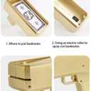 Prop Gold Money Shooter Gun that Look Real - Fake Money Gun,Fake Cash Gun that Can Scatter Money Like Rain, for Parties, Wedding