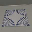 16-Sheet Peel and Stick Floor and Wall Tile, 9" x 9" Blue Stone Composite Self Adhesive Vinyl Flooring, Patterned Flower Groupable Backsplash Tile for Kitchen Bathroom Shower