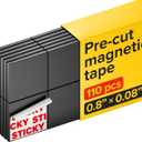Hyper-Sticky Magnets with Adhesive Backing - 110pcs 0.8x0.08 Strong Magnetic Squares for Whiteboard Fridge - Science Education Magnets - Easy-to-Cut Stickers - Teacher Must Have - Teacher Supplies