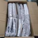 Ball & Cast Upholstered Dining-Room Chairs Set of 4, Kitchen Island Chair with Linen Padded Seat & White Wood Legs, 4pcs Modern Armless Side-Chair for Dining, Gray