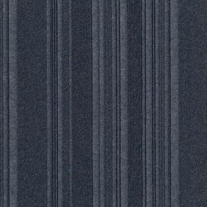 FOSS Peel and Stick First Impressions Barcode Rib O. Blue 24 in. x 24 in. Commercial Carpet Tile (15 Tiles/Case), (7SDMN5515PK)