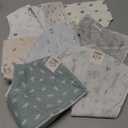 8-Pack Organic Baby Bandana Bibs for Girls - Super Absorbent Triangle Baby Bibs for Drooling and Teething Infant, 100% Cotton Extra Soft for Newborn, Infant 0-36 Months (Prairie)