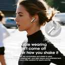 Hybrid Active Noise Cancelling Wireless Earbuds, Noise Cancelling in Ear Headphones for Crystal-Clear Calls & Music, 50H Playtime for Office/Running/Workout (Pearl)