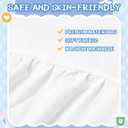 Hahafelt White Crib Skirt Dust Ruffle 28" x 52" with 16" Drop100% Washed Cotton Baby Bed Crib Skirt for Boys & Girls' Cribs, Durable & Fade - Resistant Nursery Bedding, Fits Standard Cribs (Boho)
