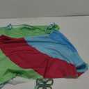 Rainbow Stripe Backless Slip Dress with Green Butterfly Necklace  Trendy Summer Bodycon Outfit (Large)