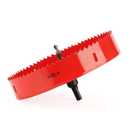 JAPCHET 180mm Bi-Metal Hole Saw Hole Saw Cutter with Corn Hole Drill Bit Hole Cutter Drill Bit for Cutting Wood, Soft Metal Sheet, Plastic, Fiberboard
