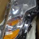 Headlight Assembly Compatible with Ford Edge 2007 2008 2009 2010 Limited SE SEL Halogen Headlamp, OE-Style Head Lamp Replacement for FO2503228 FO2502228, Chrome Housing Amber Reflector