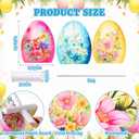 Blulu 3 Pcs Spring Easter Flower Yard Decorations 15.75 x 19.69 Inches Spring Floral Garden Lawn Outdoor Sign 3D Egg Cardboard Standing Porch Sign for Easter Outdoor Front Door Holiday Party Decor