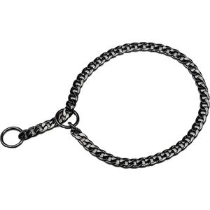 Stainless Steel P Chock Metal Chain -JYHY Dog Necklace Collars Walking Training Pet Supplies for Small Medium Large Dogs (26" (Fits Neck 22" to 24"), Black)