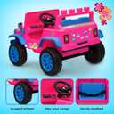 Barbie - 12V Kids Ride-On with Rechargeable Battery, LED Headlights, Press-Button Start, Durable Wheels, Forward & Reverse Drive, Contoured Seat, 21.26 inches x 37.4 inches x 10.82 inches