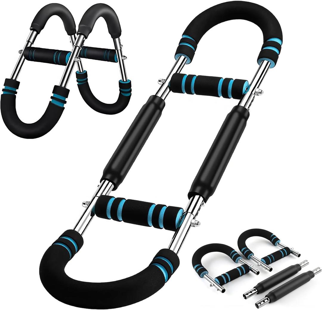 Upgraded Twister Arm Trainer Adjustable Chest & Arm Workout Equipment for Men & Women, Full Body Strength Training Machine, Portable Spring Resistance Fitness Bar for Home Gym