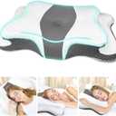 Memory Foam Pillows, Cervical Pillow for Neck and Shoulder Pain Relief, Ergonomic Contour Bed Pillow, Soft for Side Sleep Stomach Sleeping and Back Sleeper (Queen Size-24.8''Lx14.96''Wx5.78''H, Grey)
