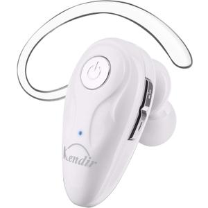 Bluetooth Earpiece, V5.0 Wireless Headphone Cell Phone Headset 8 Hrs Talking with Noise Cancelling Mic, Volume Control, Handsfree Earbud for iPhone Android Samsung Laptop Trucker Driver (White)