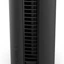 Vornado ATOM 1 Oscillating Tower Fan, Small Air Circulator with 4 Speeds, Touch Controls,Black, 10"