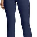 VIMPEP Womens Stretchy Yoga Dress Pants High Rise Straight Leg with Pockets Casual Petite/Regular 1202 (Blue, XS)