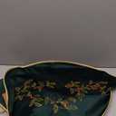 Green Christmas Tree Skirt Velvet 30 inch，Embroidered Vintage Dark Green Tree Skirt, Elegant Fur Plush Xmas Tree Skirts for Merry Christmas Party Xmas Tree Decorations