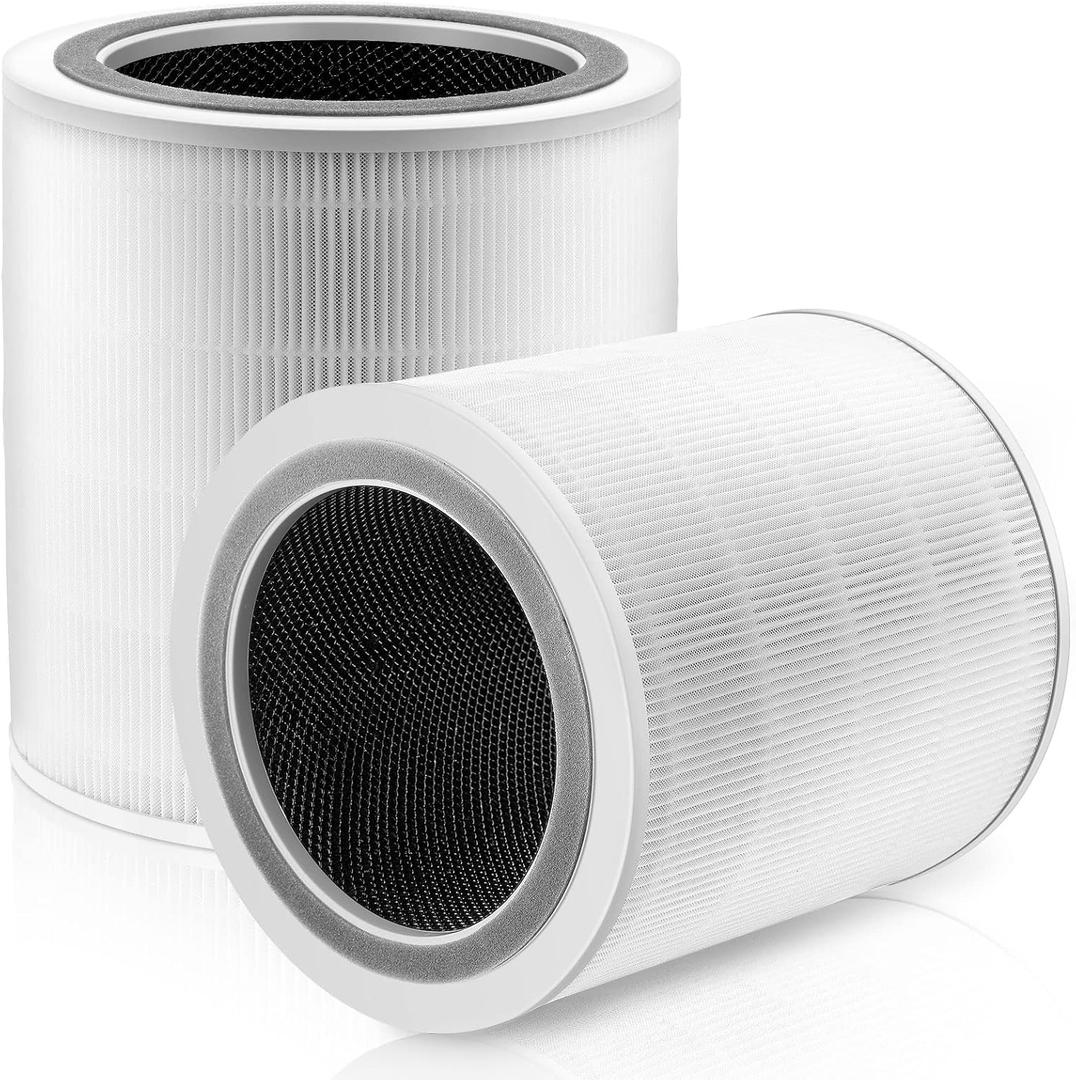 Core 400S Replacement Filter for LEVOIT Core 400S Smart WiFi Air Purifie-r, Core 400S-RF 3-in-1 True HEPA Activated Carbon Filter, LRF-C401S-WUS, 2 Pack