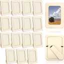 VOKOY 15 Pack Wooden Picture Frames for Crafts,DIY Wood Craft Picture Frames for 4" x 6" Photos,Unfinished Standing Photo Frames DIY Crafts Wood Decorate for Mother's Day Birthday Party Gifts