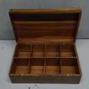 Acacia Wood Tea Bag Organizer, 8 Compartments Tea Box Organizer Storage Box, Tea Box for Tea Bags Chest, Tea Bag Holder with Magnetic Lid for Beverage Supplies, Sugar, Sweeteners, Individual Packets