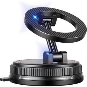 2026 Ultra Magnetic Car Phone Holder Mount for Magsafe | 96LBS Vacuum Suction 2800gf Magnetic Hold 360 Adjustable Foldable for iiPhone 17 Pro Max-12 Dashboard /Windshield