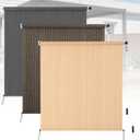 Kokorona Outdoor Roller Shades 4' W x 8' L (48" W x 96" H), Cordless Patio Shades Roll Up Outdoor, 90% UV Protection Outside Sun Shade Roller Blinds Cloth for Porch Pergola Balcony Windows, Walnut