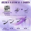 B&Q Wispy Lash Clusters Kit, Natural 01, Individual False Eyelashes Extension Set, Undetectable Natural Look for Effortless Day-to-Night Beauty, from Office Elegance to Date Night Glamour(8-16mix)