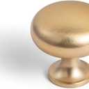 Goo-Ki Champagne Bronze Zinc Alloy Cabinet Knob - Single Hole Center Affordable Luxury Cabinet Pull Hardware for Bedroom, Kitchen, 6 Pack (1.18 inches)