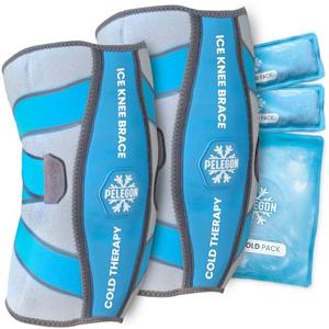 Knee Ice Pack Wrap - Adjustable Ice Pack for Knees Surgery, Replacement, Arthritis Pain, ACL, Sports Injuries, Post Surgery, for Long Duration - 2 Pack