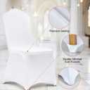 VEVOR 50 Pcs White Chair Covers Polyester Spandex Chair Cover Stretch Slipcovers for Wedding Party Dining Banquet Flat-Front Chair Covers