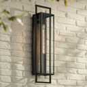 Jericho 28" High Black Modern Farmhouse Outdoor Wall Light Fixture