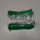 Heavy Duty Clear Cosmetic Bag Waterproof Transparent Travel Makeup Toiletry Organizer Bag (Green, Pack of 4)