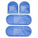 NatraCure Replacement Gel Packs for Cold Therapy Socks - (4-Piece Set) Extra Gel Ice Packs Reusable, Compresses for Injuries, Flexible Ice Packs Reusable, Small Ice Packs, Thin Ice Packs - GP23-24