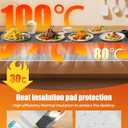 Extra Large Food Warming Mat with Heat-Resistant Pad, 36X15 Inch, 6 Temperature & 6 Timer Settings, Child Lock Safety,Food Warmer Chafing Dishes Fits for Family Dinners and Parties