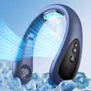 Neck Air Conditioner, Portable Neck Fan with Semiconductor Cooling Plate, 5000mah Neck Cooler Rechargeable USB Fan Hands Free Bladeless Wearable Foldable Mini Fan for Men Women Home Office Outdoor