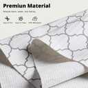 Drawer & Cabinet Liner - Non-Slip, Non-Adhesive Kitchen Drawer Mats, Waterproof, Reusable, Easy to Cut Shelf Paper for Dresser, Pantry, and Bathroom (12"W x 360"L, White Quatrefoil)