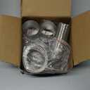 Stainless Steel Hose Cover Kit,Stainless Steel Dress Up Hose Cover Kit Extreme Heat Radiator Sleeving Set Universal Applicable (Silver)