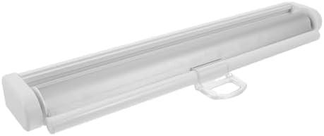 Polyester Roller Shade with Heat Proof Coating for Patio Privacy | White Finish, Cordless No Tools Required Setup, Energy Saving Sun Shading for Living Rooms and Outdoor Use