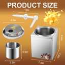 Nacho Cheese Dispenser with 2 Pcs Pump, 2.64 Qt Stainless Steel Hot Fudge Sauce Warmer with 6-Level Temperature Control, Nacho Cheese Machine for Chocolate, Caramel, Back to School Party Supply
