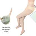 2-Pack Slightly Transparent Tights for girls & women, High Elasticity Sheen Pantyhose, For Work Dance Casual. (S)