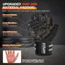 SIMARI Wrist Support Workout Gloves for Men & Women, Weight Lifting Gloves with Padded, Grip, Palm Protection, Gift for Gym Exercise, Cycling, Weightlifting Training, Kayaking, Fitness (Black Gray-S)