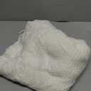 LASPERAL White Tree Skirt 48 Inch Ivory Cable Knit Christmas Tree Skirt, Thick Cream Farmhouse Rustic Knitted Tree Skirt for Christmas Tree Decorations Xmas Holiday Home Party Decorations